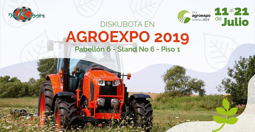 En este momento estás viendo Diskubota estará presente en Agroexpo 2019 en Corferias